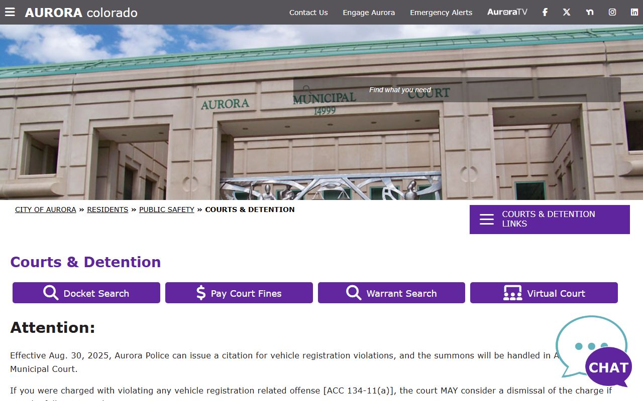 Aurora Detention Center adult holding facility custody overview